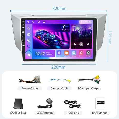 for Lexus RX300/RX330/RX350/RX400H 2004-2009 Android 13 Wireless Carplay in Saudi Arabia