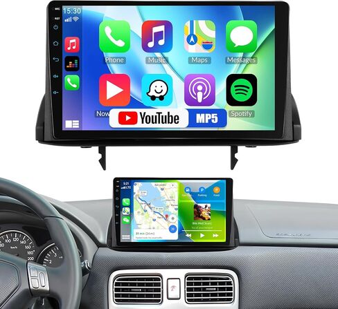 راديو سوبارو فورستر 2004-2008 مع Carplay Android Auto لاسلكيًا. 9 "IPS شاشة تعمل باللمس سيارة ترقية مشغل MP5 ستيريو بلوتوث DSP FM/RDS راديو Y-OUTUBE كاميرا احتياطية للفيديو عبر الإنترنت SWC مرآة الارتباط in Kuwait