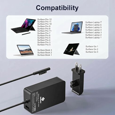 65W Microsoft Surface Charger Pro/Laptop/Book/Go Replacement AC Adapter in Saudi Arabia