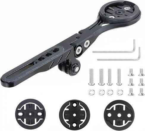 Aero Integrated Handlebar System Out Front Bicycle Computer Mount for Garmin Edge Wahoo Elemnt Bryton Fits Canyon CEP Cockpits and Wilier Filante Bar Handlebar and More (Black B) in Saudi Arabia