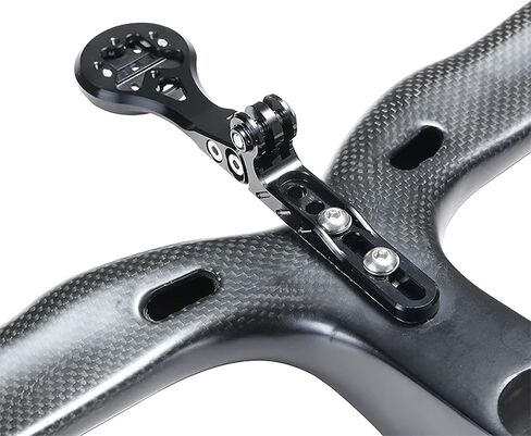 Aero Integrated Handlebar System Out Front Bicycle Computer Mount for Garmin Edge Wahoo Elemnt Bryton Fits Canyon CEP Cockpits and Wilier Filante Bar Handlebar and More (Black B) in Saudi Arabia