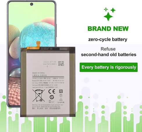 بطارية EB-BA715ABY 3.85 فولت 4500 مللي أمبير في الساعة، متوافقة مع هاتف Samsung Galaxy A71 SM-A715F SM-A7160، تأتي مع أداة تركيب البطارية in Kuwait