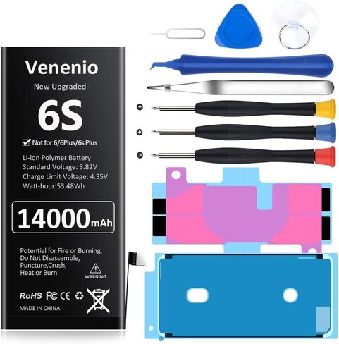 Battery for iPhone 6S with Complete Professional Repair Tool Kit 14000mAh in Saudi Arabia