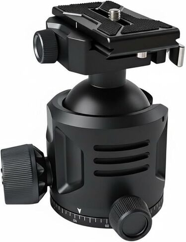 Camera Tripod Head Panoramic Gimbal Ball Head Mount Quick Release Degree Control Smooth Angle Change Aluminum Alloy Load Support Stable Framing, Small Gimbal in Kuwait