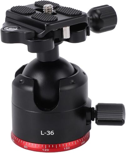 Bewinner 360 Panoramic Ball Head for DSLR Camera Tripod Mount, 3/8 Inch Thread Rotating Ball Head with Bubble Level, Heavy Duty Aluminum Alloy Arrow Storage Case Plate, 6KG Load Capacity for in Kuwait