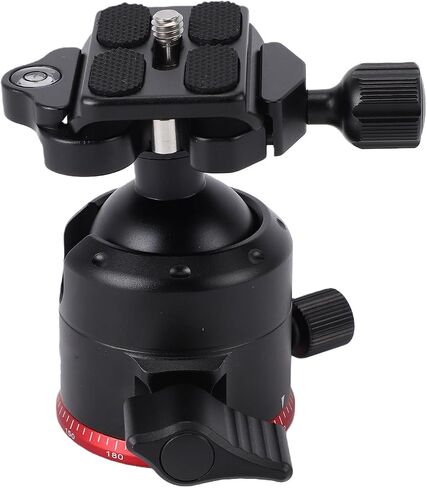 Bewinner 360 Panoramic Ball Head for DSLR Camera Tripod Mount, 3/8 Inch Thread Rotating Ball Head with Bubble Level, Heavy Duty Aluminum Alloy Arrow Storage Case Plate, 6KG Load Capacity for in Kuwait