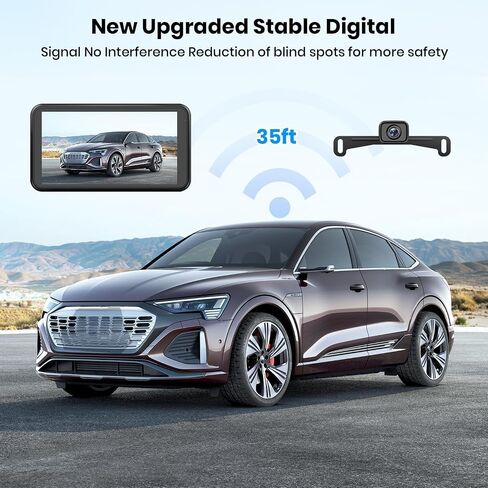 AUTO-VOX Wireless Backup Camera for Car Easy Install: No Delay 5" HD 1080P Rear View Camera with Clear Night Vision 2 Channels, IP69K Waterproof Back Up Camera System for Truck, Pickup, SUV, Van - W12 in Saudi Arabia
