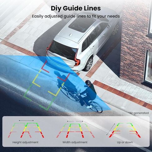 AUTO-VOX Wireless Backup Camera for Car Easy Install: No Delay 5" HD 1080P Rear View Camera with Clear Night Vision 2 Channels, IP69K Waterproof Back Up Camera System for Truck, Pickup, SUV, Van - W12 in Saudi Arabia
