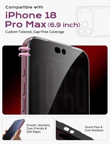 MAGIC JOHN Privacy for iPhone 18 Pro Max Screen Protector 6.9 inch in Saudi Arabia