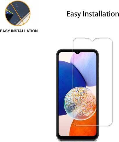Designed For Samsung Galaxy A14 5G Tempered Glass Screen Protector 2-Pack Camera Lens Protector Film 2-Pack in Kuwait