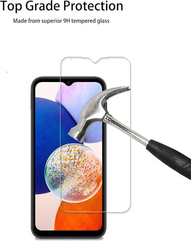 Designed For Samsung Galaxy A14 5G Tempered Glass Screen Protector 2-Pack Camera Lens Protector Film 2-Pack in Kuwait