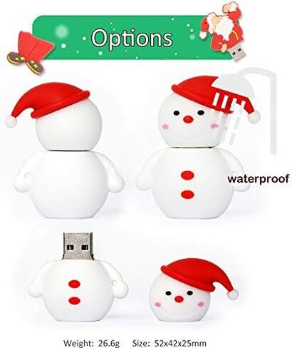 Christmas USB Flash Drive 5 Pack 8GB, Leizhan Novelty Thumb Drive Thanksgiving Memory Stick Santa Claus, Christmas Tree, Elk, Snowman, Dog Pendrive New Year Gift U Disk in Saudi Arabia