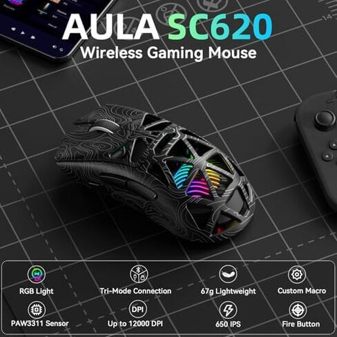 Aula Wireless Keyboard and Mouse Combo, Aula F99Pro Wireless Keyboard SC620 Wireless Mouse in Saudi Arabia