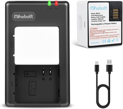 2-Pack 4950mAh Batteries with Dual Charger for Arlo Cameras in Kuwait