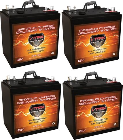 Qty 4 XTR6-235 6V 235AH: 6.48kWh (1.62kWh Each) AGM Solar Battery Bank for Home, RV, or Industrial Qty 4 VMAX Xtreme Series 6V AGM Deep Cycle 235Ah 6 Volt Batteries in Saudi Arabia