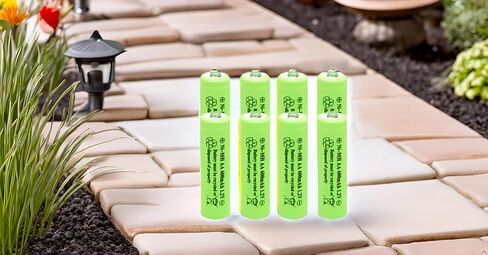 Ni-Mh AA 600mAh 1.2V Rechargable Batteries Pre-Charged for Outdoor Solar Lights,Garden String Light, Pathway Lights (8Pack AA) in Saudi Arabia