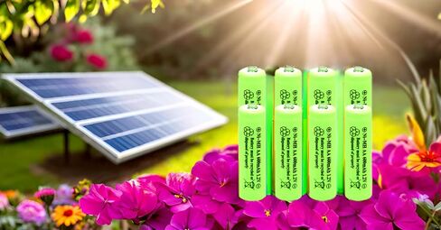 Ni-Mh AA 600mAh 1.2V Rechargable Batteries Pre-Charged for Outdoor Solar Lights,Garden String Light, Pathway Lights (8Pack AA) in Saudi Arabia