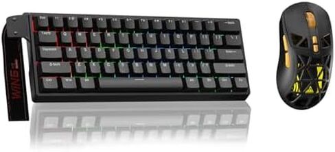Aula WIN60 HE - 60% Mechanical Gaming Keyboard Wired, Hall Effect Magnetic Switch Keyboard+SM802 Wireless Gaming Mouse,24,000 DPI Max,Lightweight Computer Mouse for Laptop/PC in Kuwait