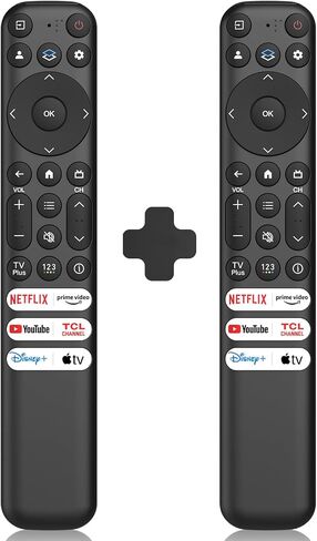 2 Pack Replacement for TCL Google TV Remote Control, RC813 Compatible with TCL QM8 / QM7 / S5 / S4 / S3 / Q7 / Q6 / Q5 4K UHD HDR LED QLED QD-Mini LED Full-HD Smart TVs (No Voice Function) in Kuwait