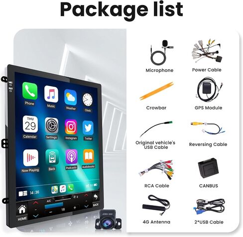 [8Core 4GB+64GB] Car Radio for Ford F150 2015-2020: 12.1'' Replacement Tesla Style Touchscreen Stereo with Wireless CarPlay Android Auto BT5.0 5G WiFi GPS Navigation DSP RDS FM AM Backup Camera in Saudi Arabia