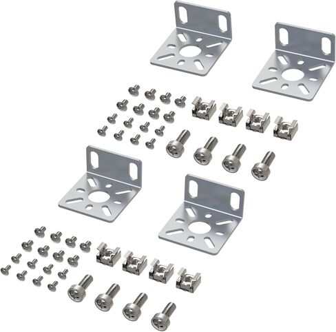 4PCS Rack Mount Kit for Switch, Stainless Steel Universal1U Rack Ears for Most Cisco NETGEAR Dell D-Link Linksys HP etc 16/24/48 Series Switches in Saudi Arabia