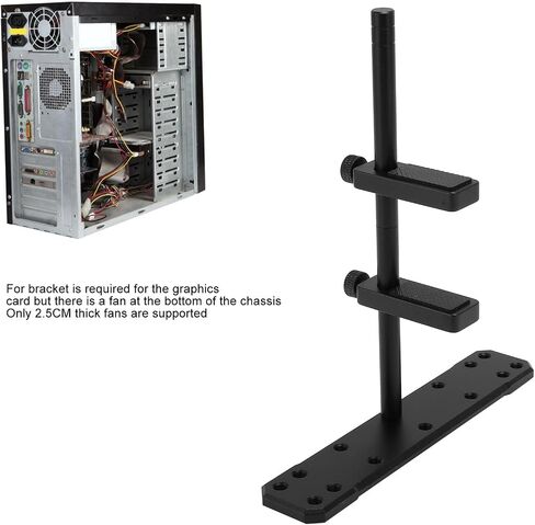 Graphics Card Support Bracket with Rubber Pad, Adjustable Height & Position, GPU Anti-Sag Holder for Case Bottom Fan, Easy Installation, Aluminum Alloy in Saudi Arabia