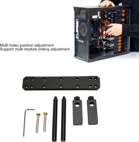 Graphics Card Support Bracket with Rubber Pad, Adjustable Height & Position, GPU Anti-Sag Holder for Case Bottom Fan, Easy Installation, Aluminum Alloy in Saudi Arabia
