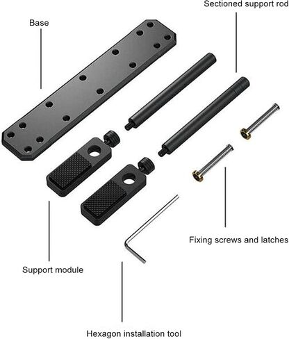 Graphics Card Support Bracket with Rubber Pad, Adjustable Height & Position, GPU Anti-Sag Holder for Case Bottom Fan, Easy Installation, Aluminum Alloy in Saudi Arabia