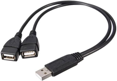 Usb Splitter Cable Dual Female To Male Adapter Cord in Saudi Arabia
