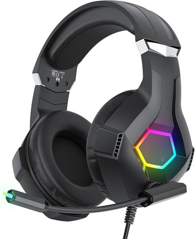 Gaming Headset 40mm Drivers 7.1 Surround Sound Wired (Black) in Saudi Arabia