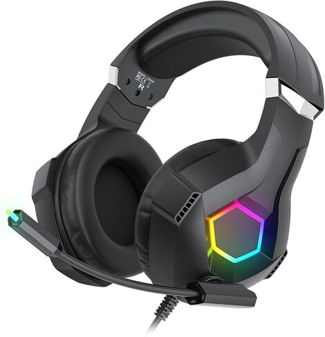 Gaming Headset 40mm Drivers 7.1 Surround Sound Wired (Black) in Saudi Arabia