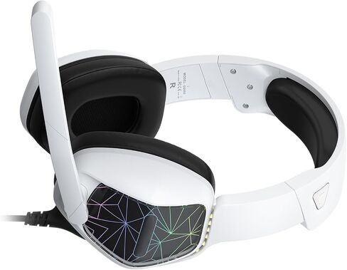 Gaming Headset 7 Color Breathing Light 120 Degree Mic (White) in Saudi Arabia