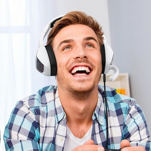 Gaming Headset 7 Color Breathing Light 120 Degree Mic (White) in Saudi Arabia