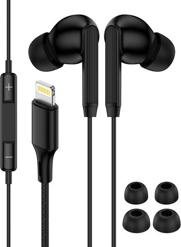 Lightning Headphones for iPhone 14/13/12 Pro Max, Wired Earbuds Lightning in Kuwait