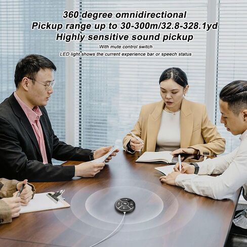 Desktop Conference Microphone with Mute Control Switch LED Light in Saudi Arabia