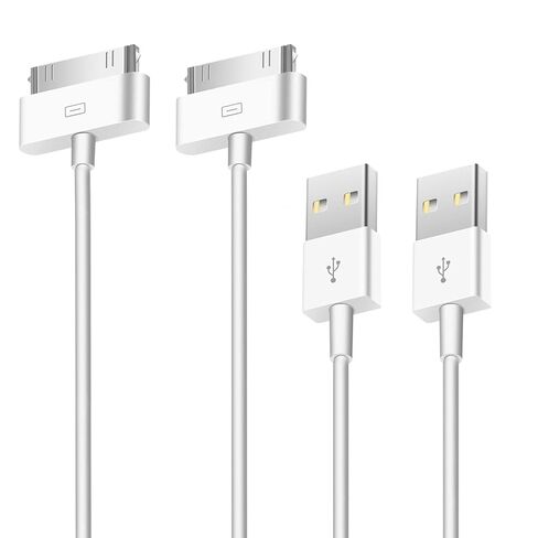 [Apple MFi Certified] 2 Pack 30-Pin to USB Cable for iPhone 4 Charging and Sync Data Connector Support for iPhone 4/4s/3G/3GS, iPad 3 2 1, iPod Touch/Classic/iPod Nano in Saudi Arabia
