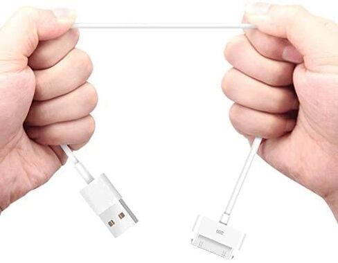 [Apple MFi Certified] 2 Pack 30-Pin to USB Cable for iPhone 4 Charging and Sync Data Connector Support for iPhone 4/4s/3G/3GS, iPad 3 2 1, iPod Touch/Classic/iPod Nano in Saudi Arabia