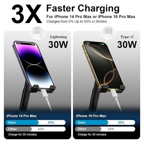 2 in 1 USB C to USB C/Lightning Cable for iPhone 17 16 15 14 13 12 11, 6FT in Saudi Arabia