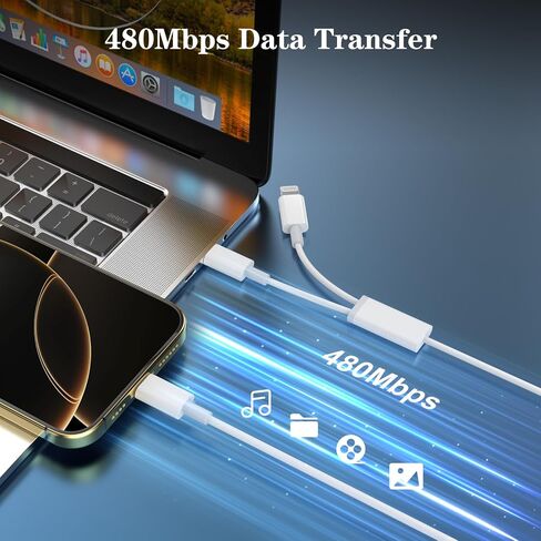 2 in 1 USB C to USB C/Lightning Cable for iPhone 17 16 15 14 13 12 11, 6FT in Saudi Arabia