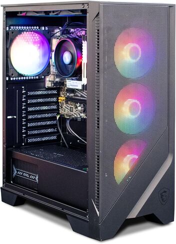 NSX GAMING Desktop Pc Computer AMD Ryzen 5 5600G, 16GB 2 * 8 GB DDR4 3600, 512Gb M2 NVME SSD, RGB Fans, W11 64-bit Ready, Wify Ready, Mouse and Keyboard in Kuwait