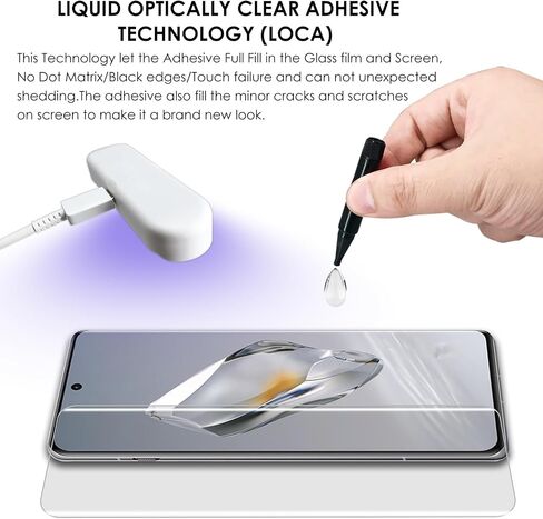 Screen Protector for OnePlus 12, Tempered Glass UV Set [3 Pack],Edge to Edge Full Coverage,Fingerprint-ID Compatible,Sensitive Touch in Saudi Arabia