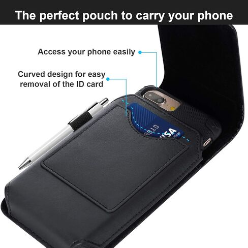حافظة BECPLT لهاتف Galaxy Z Fold 7 6 5 4 3 2 من الجلد 360 درجة مع مشبك حزام دوار وغطاء حامل للهاتف الخلوي - أسود in Saudi Arabia