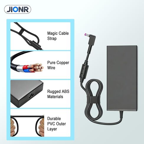135W Laptop Charger Compatible with Acer Nitro 5 Gaming Laptop AN515-51 AN515-41 AN515-43 AN515-52 AN515-53 AN515-54 AN515-44 AN515-55 Nitro V15 V16 V17 N18C3 N18C4 Power AC Adapter Supply 5.5 * 1.7mm in Kuwait