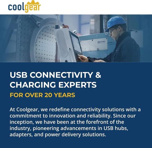 Coolgear 145W Dual USB-C Car Charger - PD 3.1 EPR Type C Vehicle Charger with 140W Laptop Charging, Mountable Flanges and 12V to 24V Plug for Trucks, Fleet Vans and Mobile Workstations in Kuwait