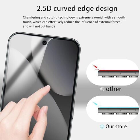 Privacy Screen Protector Designed For Google Pixel 10 Anti Spy Private Tempered Glass Film 2-Pack Camera Lens Protector Film 2-Pack in Saudi Arabia