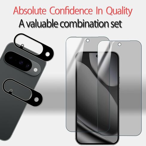 Privacy Screen Protector Designed For Google Pixel 10 Anti Spy Private Tempered Glass Film 2-Pack Camera Lens Protector Film 2-Pack in Saudi Arabia