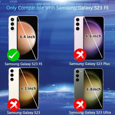 Screen Protector Compatible with Galaxy S23 FE 5G - [4+4 Pack] Camera Lens Protectors, Fingerprint Unlock Support, HD Tempered Glass, Touch Sensitive, Anti Scratch in Saudi Arabia