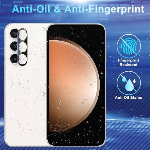Screen Protector Compatible with Galaxy S23 FE 5G - [4+4 Pack] Camera Lens Protectors, Fingerprint Unlock Support, HD Tempered Glass, Touch Sensitive, Anti Scratch in Saudi Arabia