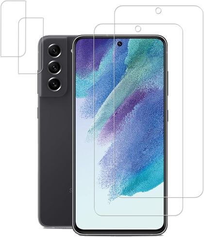 [2+2 Pack Tempered Glass Film For Samsung Galaxy S21 FE 5G Screen Protector 2-Pack with Camera Lens Protector 2-Pack in Saudi Arabia