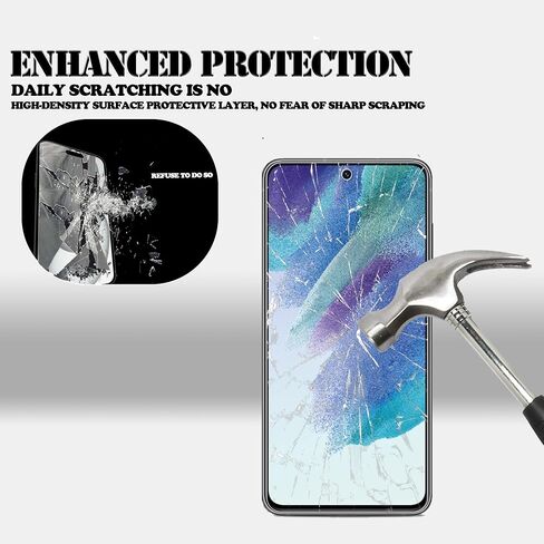 [2+2 Pack Tempered Glass Film For Samsung Galaxy S21 FE 5G Screen Protector 2-Pack with Camera Lens Protector 2-Pack in Saudi Arabia